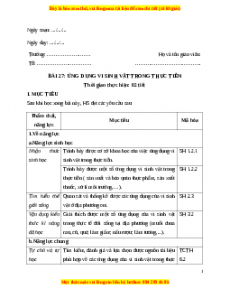 Giáo án Sinh học 10 Bài 27 (Chân trời sáng tạo): Ứng dụng vi sinh vật trong thực tiễn