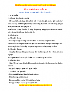 Giáo án Bài 2 Ngữ văn 11 Cánh diều: Thơ văn Nguyễn Du