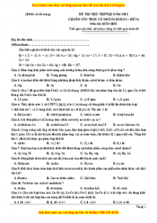 Đề thi THPT Quốc Gia Hóa năm 2023 Megabook - Đề 24