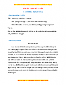 Đề thi cuối kì 1 Tiếng Việt lớp 2 Kết nối tri thức (Đề 8)