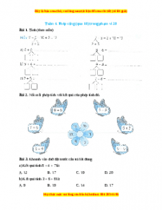 Bài tập cuối tuần Toán lớp 2 Tuần 4 Kết nối tri thức (có lời giải)