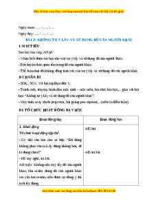 Giáo án Bài 21 Đạo đức 1 Kết nối tri thức: Không tự ý lấy và sửa dụng đồ của người khác