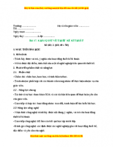 Giáo án Công nghệ 10 Thiết kế Bài 17 (Kết nối tri thức): Khái quát về thiết kế kĩ thuật