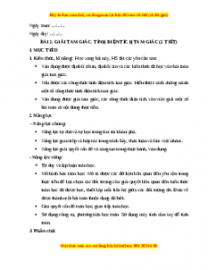 Giáo án Giải tam giác. Tính diện tích tam giác Toán 10 Cánh diều