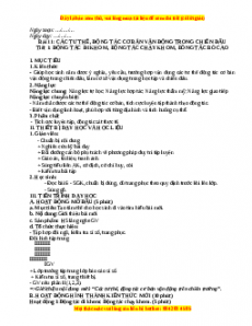 Giáo án GDQP 10 Bài 11 (Kết nối tri thức): Các từ thế, động tác cơ bản vận động trong chiến đấu
