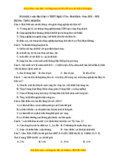 Đề thi học kì 1 Địa lý 11 trường THPT Ngô Lê Tân - Bình Định