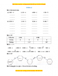 Bài tập cuối tuần Toán lớp 3 Tuần 23 Chân trời sáng tạo (có lời giải)