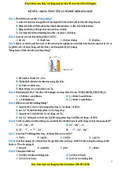 Bộ 13 đề thi thử THPT QG chuẩn môn Hóa học năm 2023 - GV Lê Đăng Khương có đáp án( Đề 9)