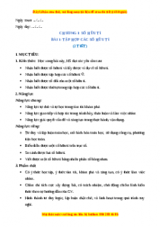 Giáo án Toán 7 Học kì 1 Kết nối tri thức