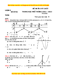 Đề thi thử THPT Quốc Gia môn Toán có đáp án (đề 2 ) - thầy Huỳnh Đức Kháng