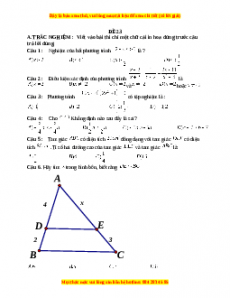 Đề thi giữa kì 2 Toán 8 năm 2023 - Đề 23