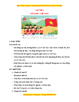 Giáo án Âm nhạc 1 Cánh diều Tổ quốc Việt Nam