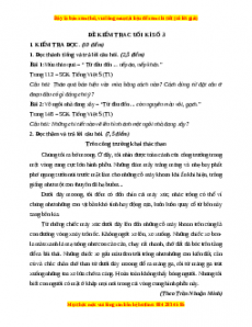 Đề thi cuối kì 1 Tiếng Việt lớp 5 năm 2023 (Đề 3)