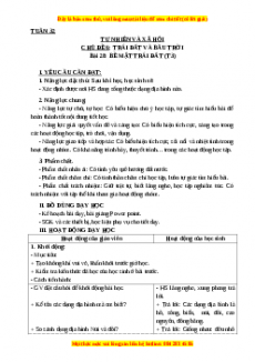 Giáo án Tự nhiên và xã hội 3 Kết nối tri thức Bài 28: Bề mặt trái đất (Tiết 3)