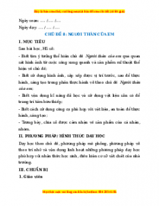 Giáo án Mĩ thuật 1 Kết nối tri thức Chủ đề 8: Người thân của em