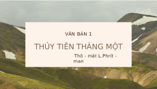 Bài giảng điện tử Thủy tiên tháng Một | Kết nối tri thức Ngữ văn 7