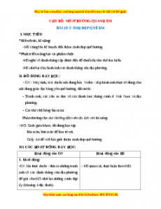 Giáo án Cảnh đẹp quê em Hoạt động trải nghiệm 2 Kết nối tri thức