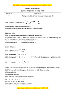 Bộ chinh phục luyện thi vào 10 môn Toán năm 2023 Phần 2: Bộ 30 đề thi có đáp án