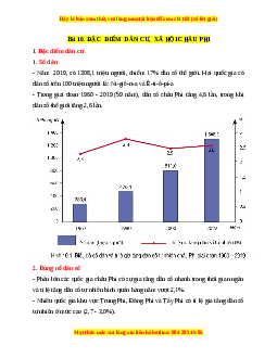 Lý thuyết Địa lý 7 Cánh diều Bài 10: Đặc điểm dân cư, xã hội Châu Phi