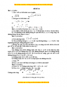 Đề thi Toán 9 học kì 1 năm 2022 - 2023 - Đề 36