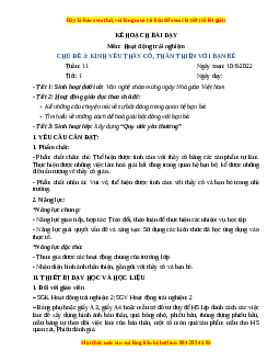 Giáo án HĐTN 3 Tuần 11 Chân trời sáng tạo: Kính yêu thầy cô - thân thiện với bạn bè