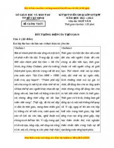 Đề chính thức Ngữ văn vào 10 TP Hồ Chí Minh năm 2022 - 2023