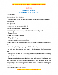 Giáo án HĐTN  1 Cánh diều Tuần 34