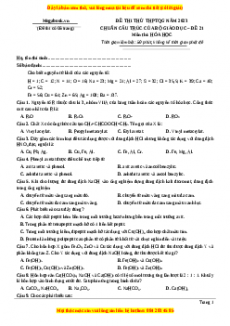 Đề thi THPT Quốc Gia Hóa năm 2023 Megabook - Đề 21