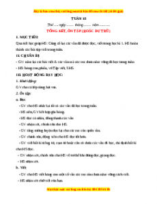 Giáo án Tuần 18 Tiếng việt lớp 1 Kết nối tri thức