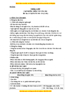 Giáo án Chú gấu Mi-Sa (2 Tiết) Tiếng việt 3 Cánh diều