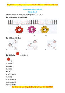 Bài tập cuối tuần Toán lớp 1 Tuần 23 Chân trời sáng tạo (có lời giải)
