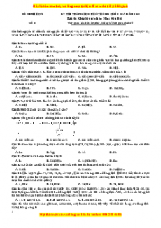 Bộ 30 đề thi thử THPTQG môn Hóa học năm 2023 - GV Nguyễn Minh Tuấn có đáp án (Đề 23 )