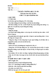 Giáo án Hoạt động trải nghiệm 7 Cánh diều Chủ đề 1: Trường học của em