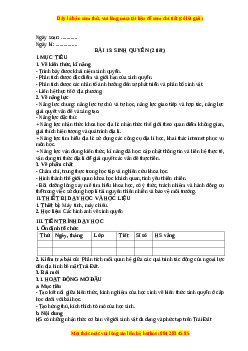 Giáo án Bài 15 Địa lí 10 Kết nối tri thức (2024): Sinh quyển