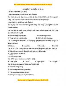 Đề thi giữa kì 2 Tiếng Việt lớp 5 năm 2023 (Đề 10)