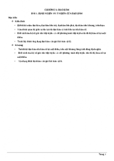 Chuyên đề Đại số và giải tích Toán 11 năm 2023 - Chương 5: Đạo hàm