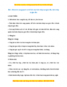 Giáo án Diện tích xung quanh và thể tích của hình chóp tam giác đều, hình chóp tứ giác đều Toán 8 Chân trời sáng tạo