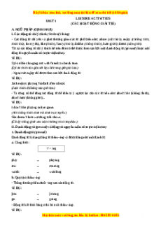 Ngữ pháp Và Bài tập thực hành Tiếng Anh 8 chương trình thí điểm