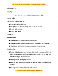 Giáo án Luyện tập chung trang 106, 107 Toán 7 Kết nối tri thức