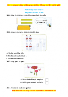 Bài tập cuối tuần Toán lớp 1 Tuần 5 Chân trời sáng tạo (có lời giải)