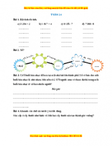 Bài tập cuối tuần Toán lớp 3 Tuần 24 Chân trời sáng tạo (có lời giải)