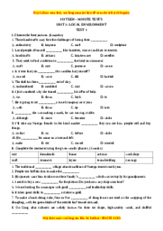 Bộ đề kiểm tra Tiếng Anh 9 - Phạm Thị Thúy Hồng