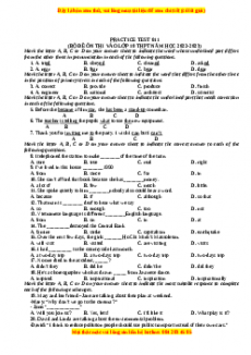 Đề luyện thi vào 10 môn Tiếng anh năm 2023 có đáp án (Đề 11)