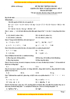 Đề thi THPT Quốc Gia Hóa năm 2023 Megabook - Đề 17
