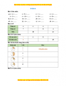 Bài tập cuối tuần Toán lớp 3 Tuần 8 Chân trời sáng tạo (có lời giải)