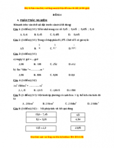 Bộ đề thi Toán 5 học kì 2 năm 2022 - 2023 - Đề 24