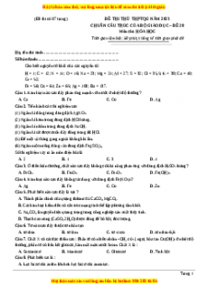 Đề thi THPT Quốc Gia Hóa năm 2023 Megabook - Đề 28