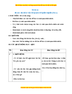 Giáo án HĐTN lớp 1 Tuần 32