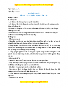 Giáo án Bài 26 KHTN 6 Cánh diều (2024): Lực và tác dụng của lực