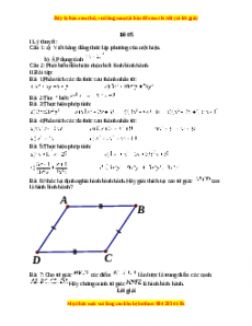Đề thi giữa kì 1 Toán 8 năm 2023 - Đề 5